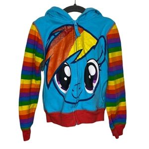 My Little Pony Zip Up Hoodie with 3D Pony Mane and Wings Size 5/6
